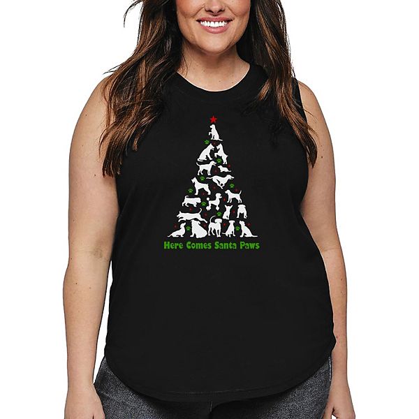 

Футболка с принтом Here Comes Santa Paws для женщин Plus Size La Pop Art, Black, Черный, Футболка с принтом Here Comes Santa Paws для женщин Plus Size La Pop Art, Black