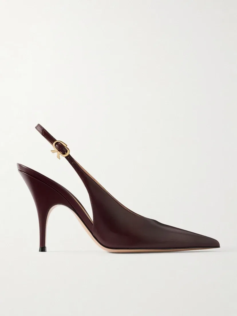 Кожаные туфли-слингбэки Sofia 95 Gianvito Rossi, бордовый