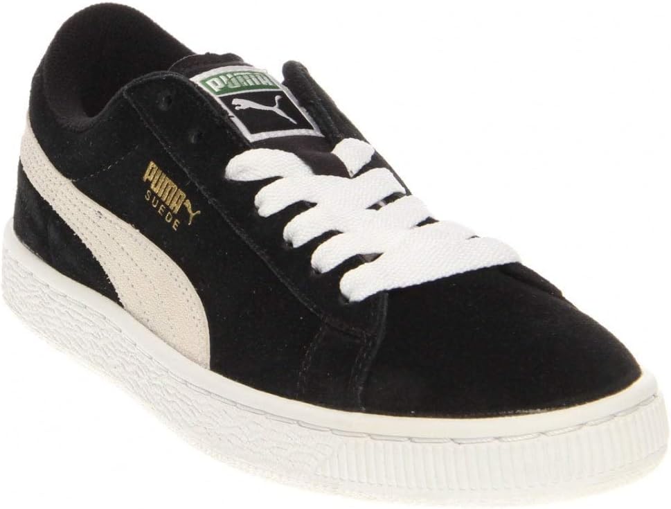 Кроссовки PUMA Suede Jr унисекс для детей, белый/черный — фото 3