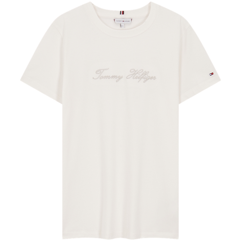 

Футболка с логотипом Tommy Hilfiger, Ecru Ya8, Бежевый, Футболка с логотипом Tommy Hilfiger, Ecru Ya8