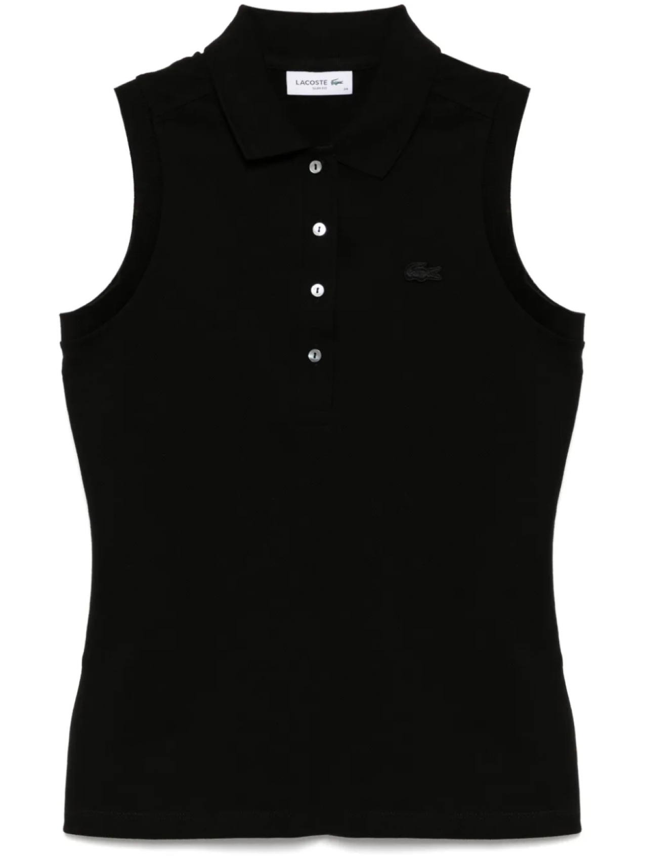

Топ с нашивкой-логотипом Lacoste, черный