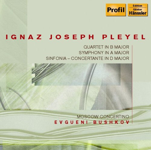 

CD диск Pleyel / Bushkov / Moscov Concertino: Symphony in B Major Sinfonia Concertante Quartet