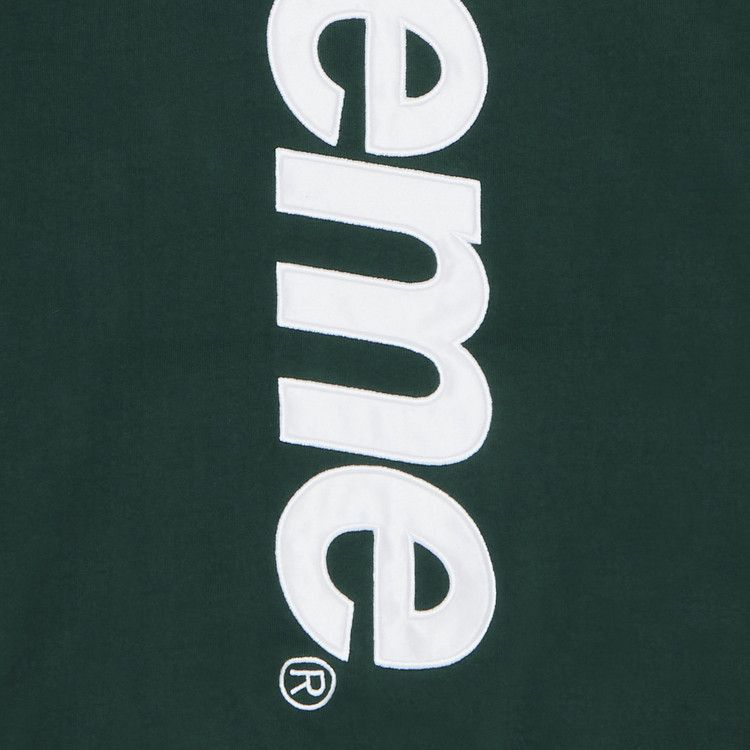 Толстовка Supreme Satin Appliqué Hooded Sweatshirt, Dark Green — фото 3