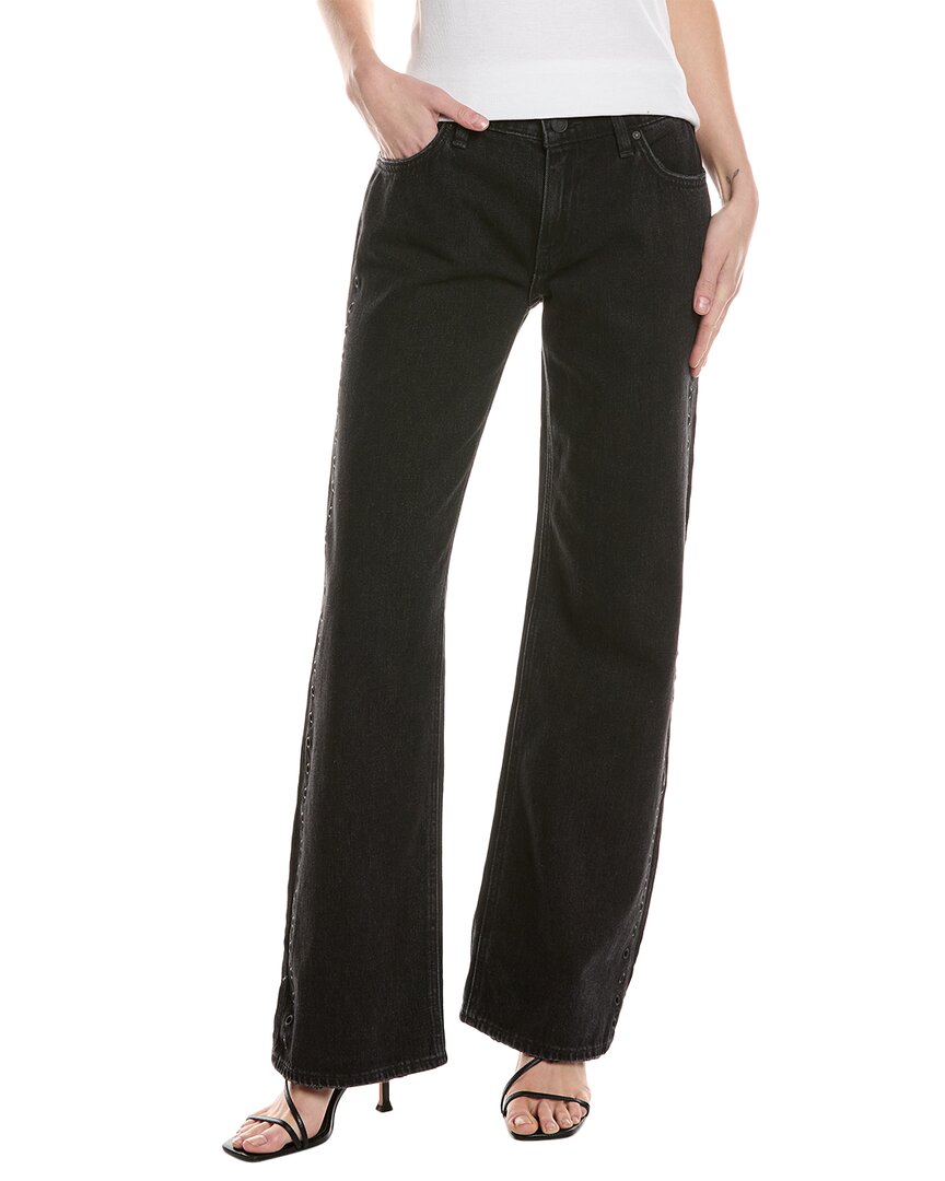 

HUDSON Jeans Kelli заниженные джинсы прямого кроя с декором, черный