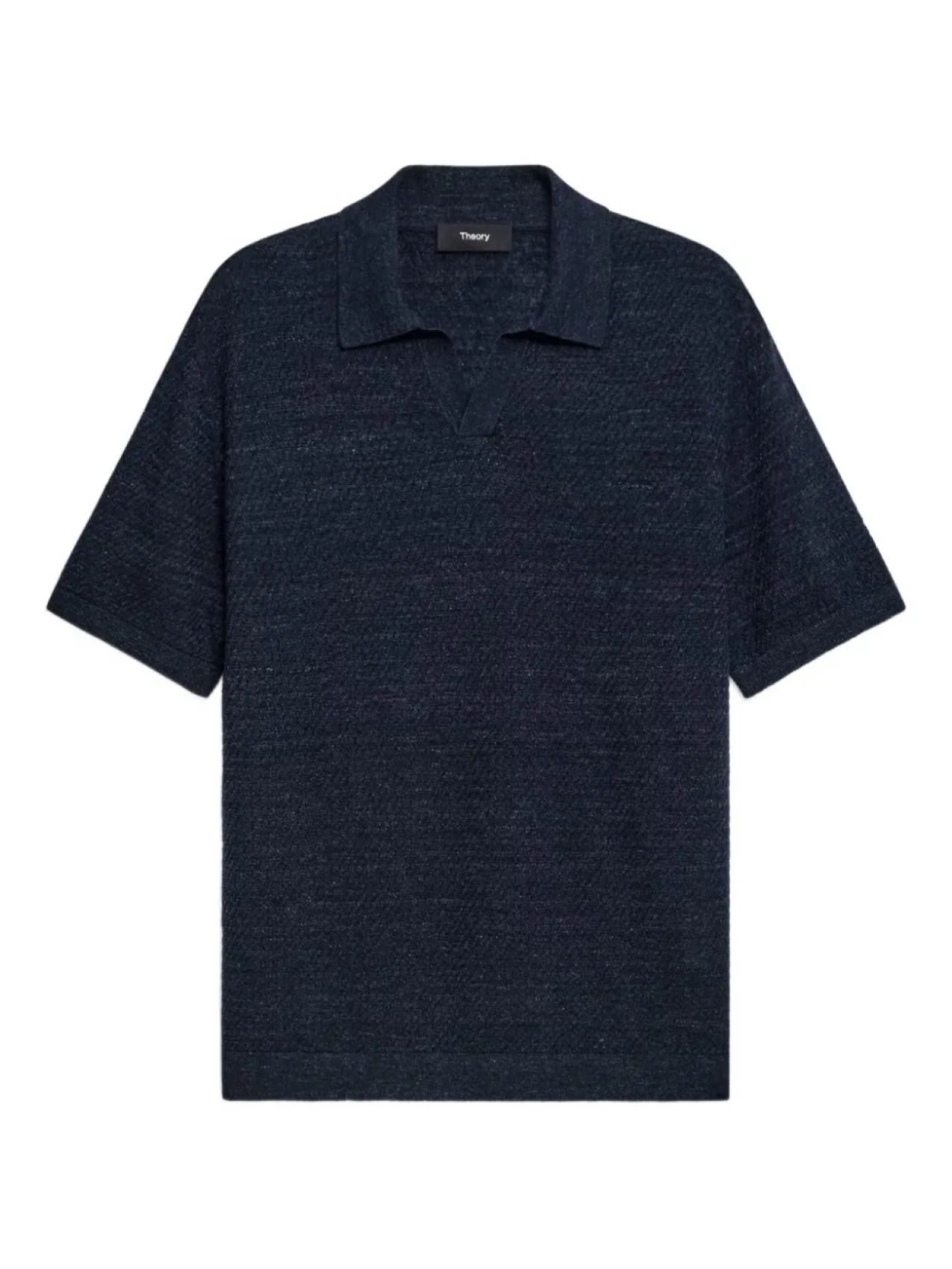 

Рубашка-поло из льняной смеси Theory, синий