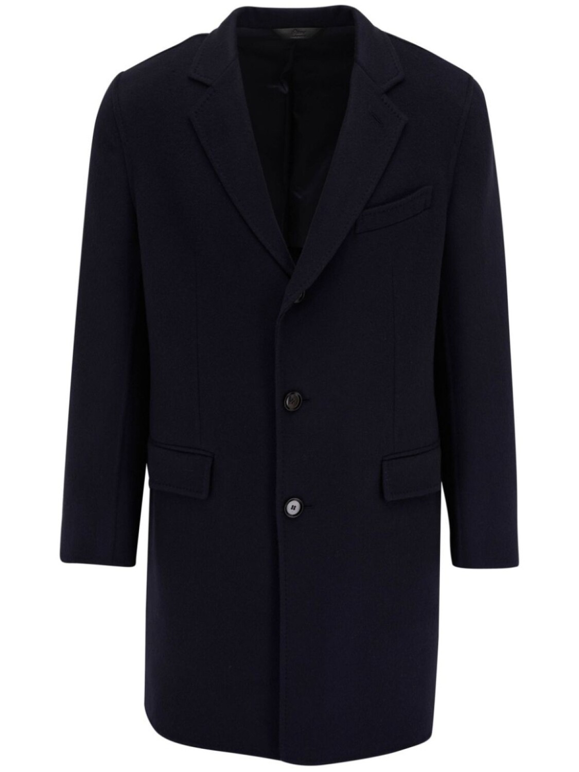 

Brioni однобортное пальто из смесовой шерсти, синий