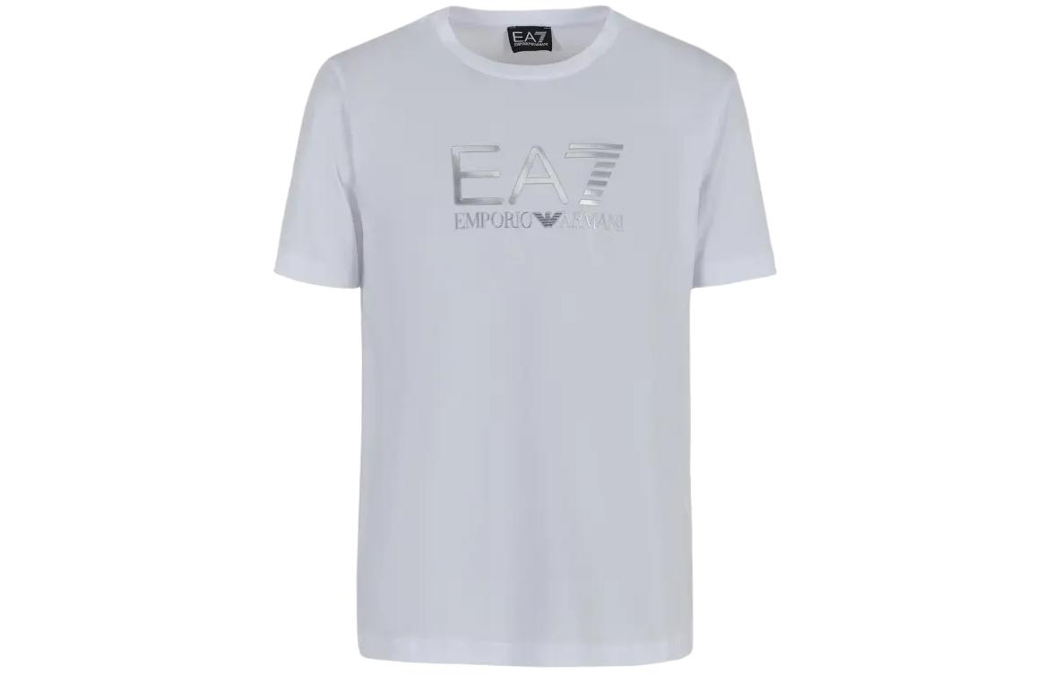 Футболка Ea7 Logo Lettering Crewneck EMPORIO ARMANI, черный — фото 4