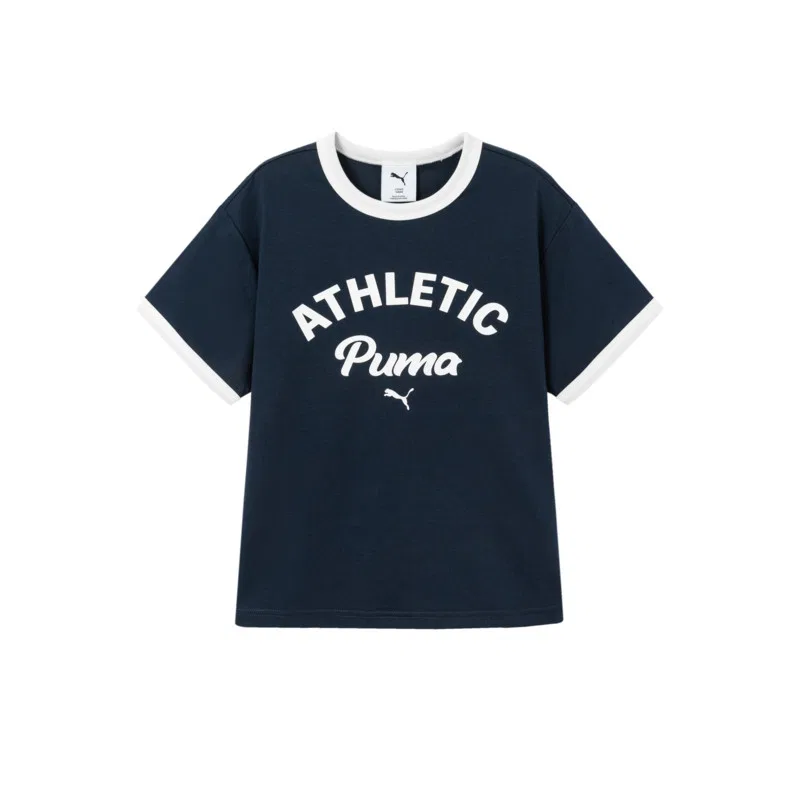 Детская футболка V-Neck PUMA, Dark Blue 80802