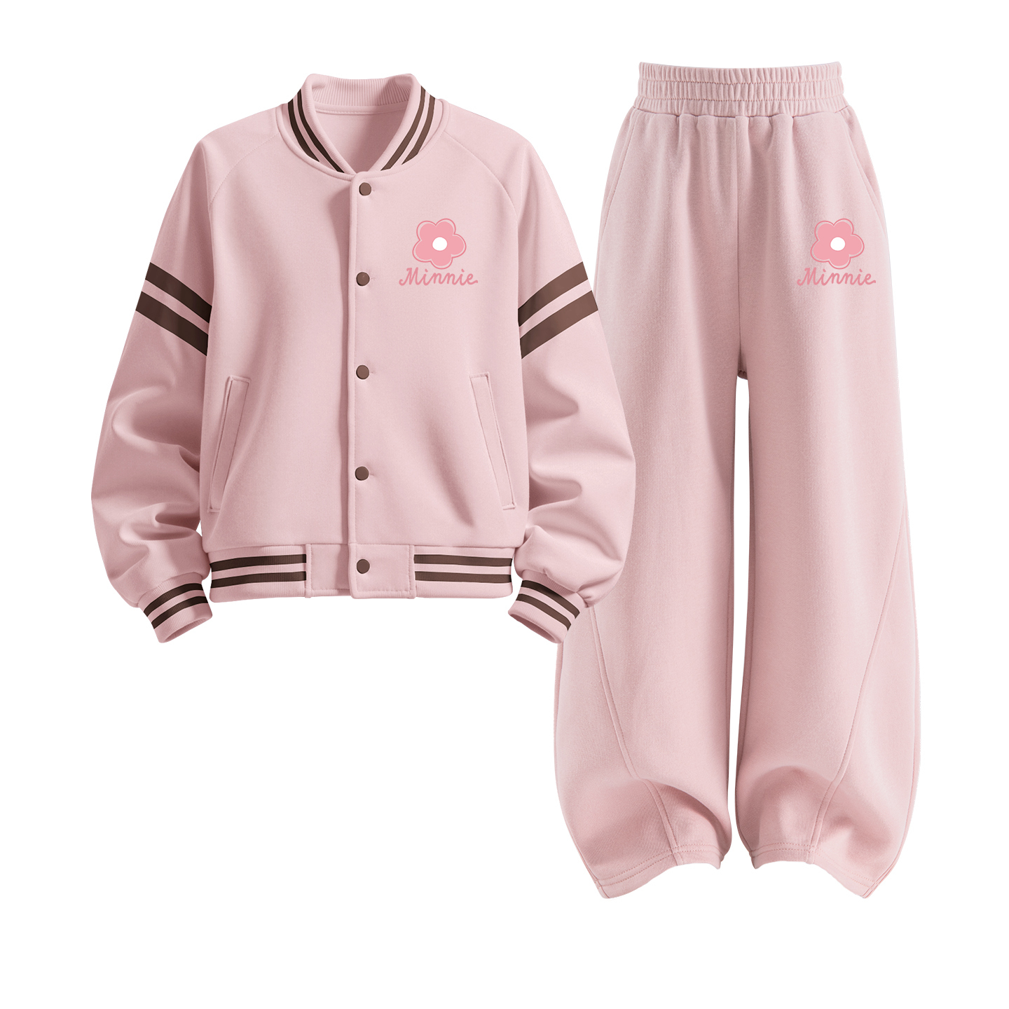 

Детская повседневная спортивная одежда Disney, розовый