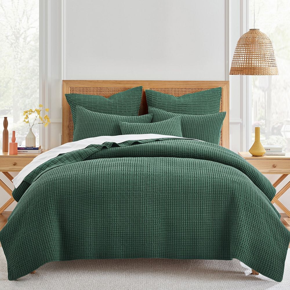 

Набор вафельных одеял Levtex Home Mills, цвет Forest Green
