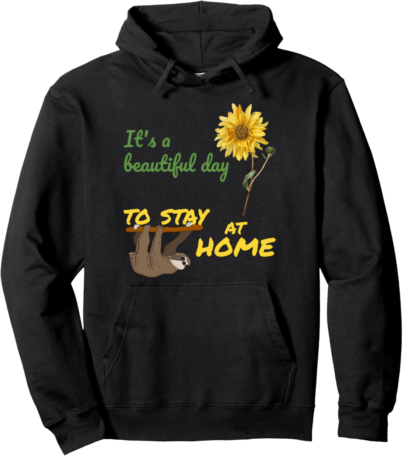 

Худи «Ленивый ленивец», худи «Подсолнечный мешочек», худи «Оставайся дома за кофе» Cute Lazy Sloth Tee, черный