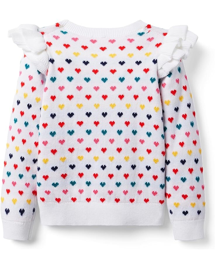 

Свитер Janie and Jack Rainbow Heart Sweater, белый
