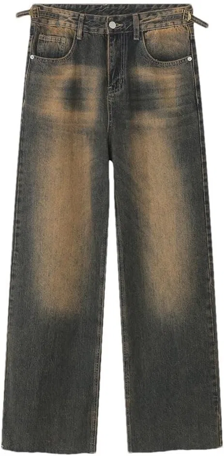 Джинсы прямые широкие Vintage Burrs, Blue