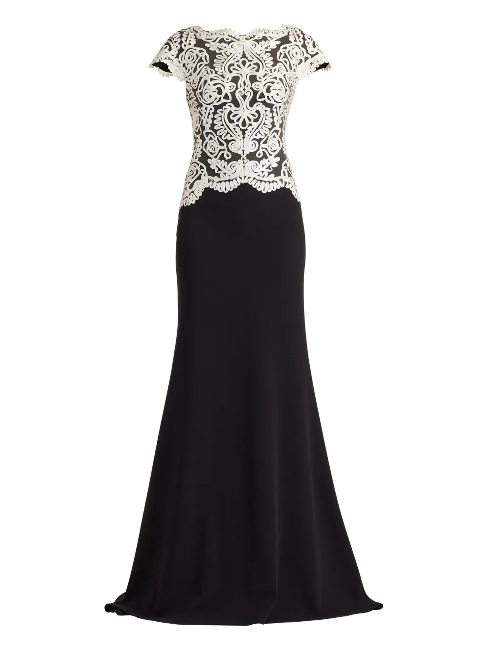 

Платье макси с кружевной вышивкой Tadashi Shoji, черный