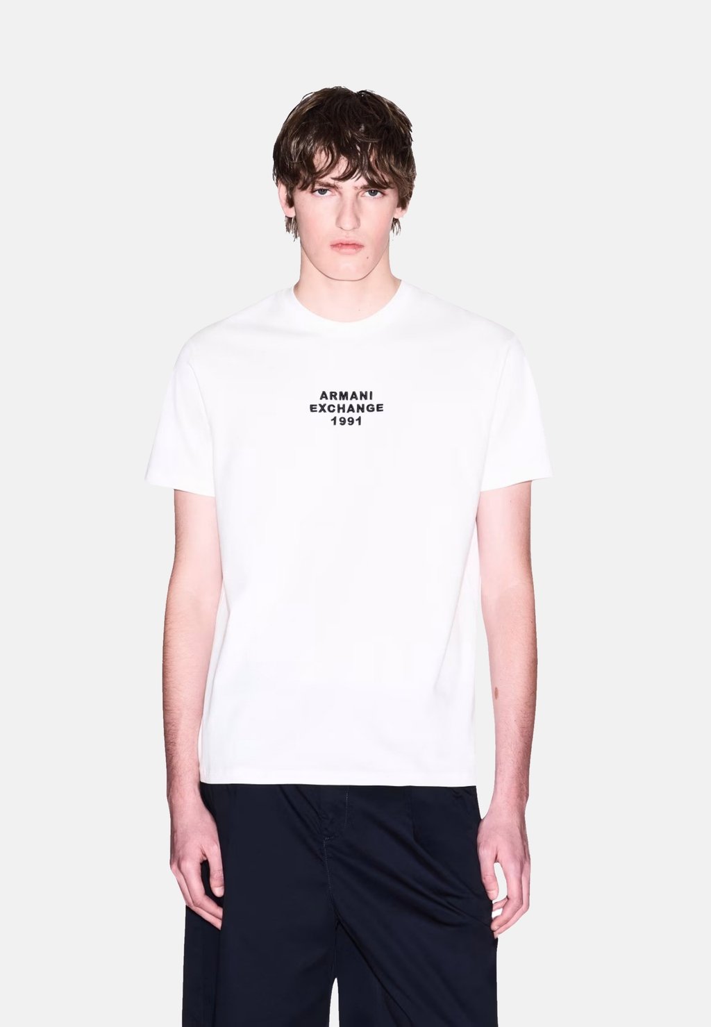

Футболка с принтом KURZARM Armani Exchange, белый