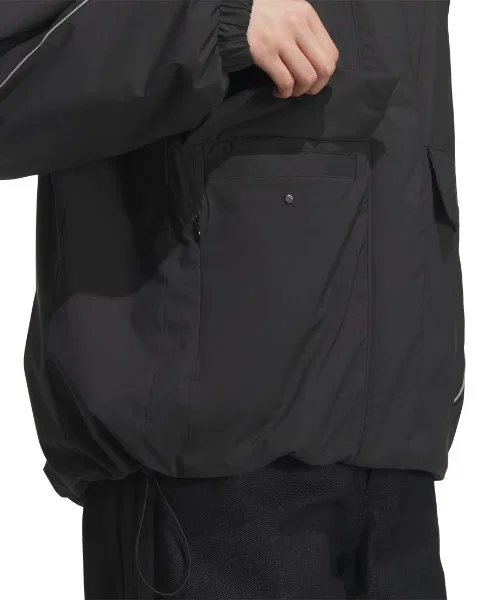 Куртка STSV Pad Mid JK, Adidas, без капюшона, свободный крой, чёрный — фото 3