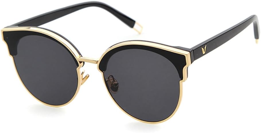 

Классические солнцезащитные очки LVTFCO в маленькой оправе «кошачий глаз» для женщин и мужчин, зеркальные, винтажные, круглые, с защитой от УФ-излучения UV400, C1 Gray