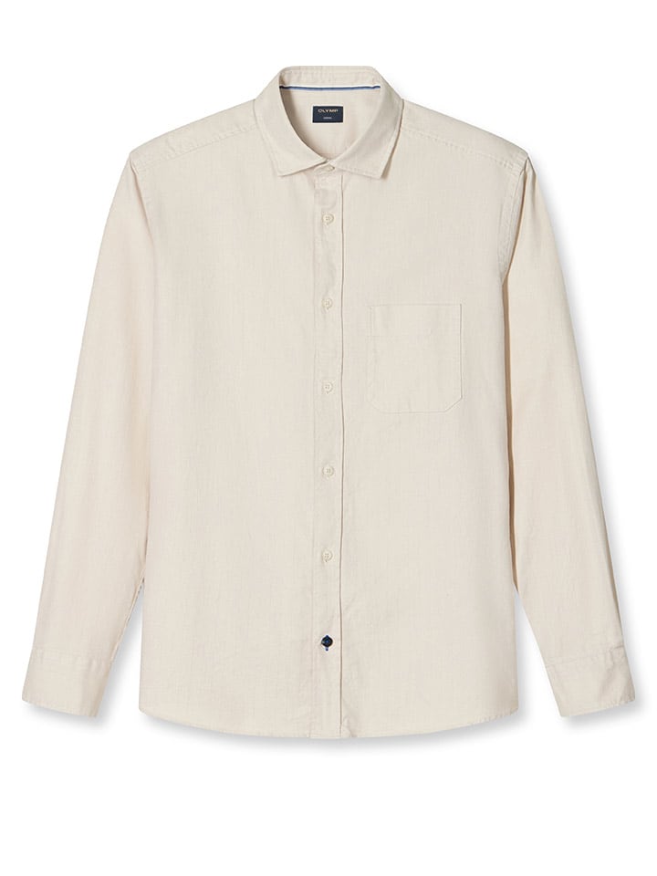 

OLYMP Рубашка "повседневная" - стандартный крой - кремового цвета