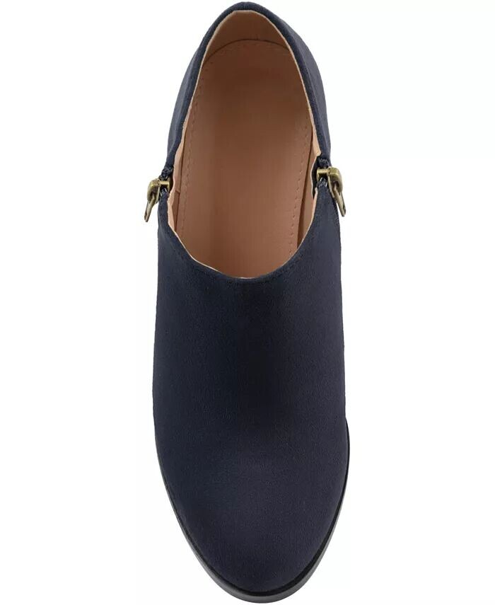 Женские полусапоги Sanzi с боковой молнией Shooties Journee Collection, синий — фото 4