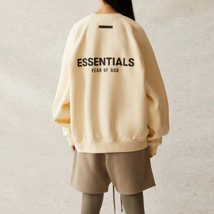 Толстовка с капюшоном Fear Of God Essentials, кремовый масляный крем — фото 4