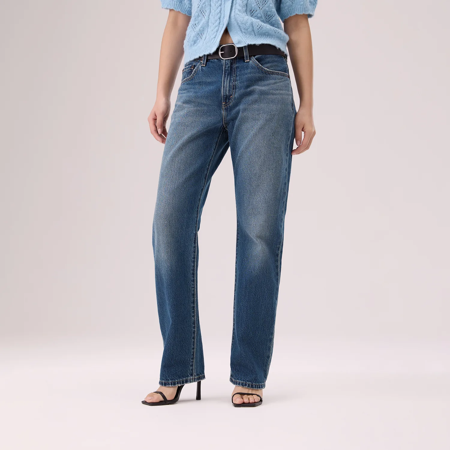 Джинсы Easy Dad Levis, синий — фото 4