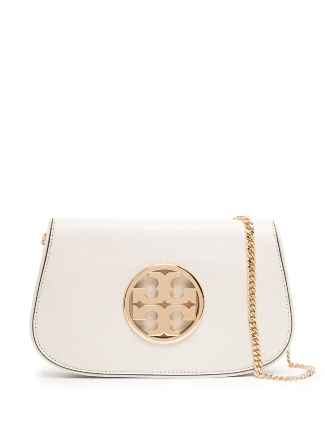 

Tory Burch клатч Reva с логотипом, нейтральный цвет