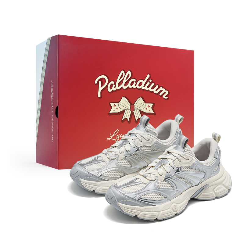

Palladium Массивные кроссовки унисекс бело-серо-черные, цвет White/Gray/White/Black