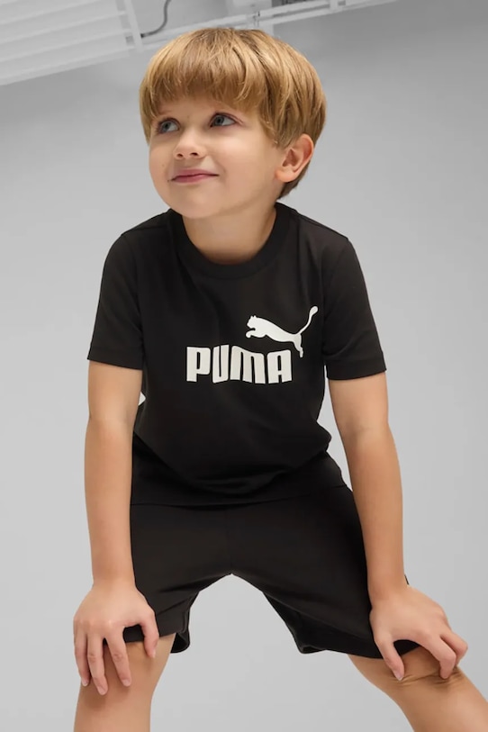 

Детская хлопковая футболка ESS No. 1 Logo Tee Puma, черный
