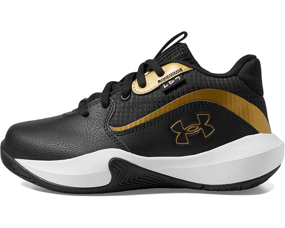 Кроссовки Under Armour Kids Pre School Lockdown 7, цвет Black/Black/Metallic Gold — фото 4