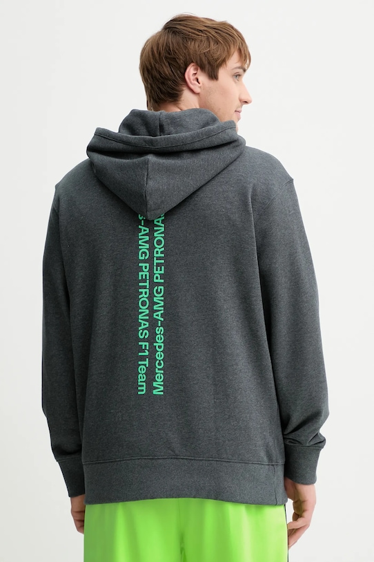 

Хлопковая толстовка Mercedes Adidas, серый