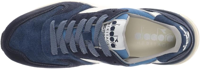 Мужские кроссовки Diadora Conquest Suede с шнуровкой, повседневные - синие — фото 4