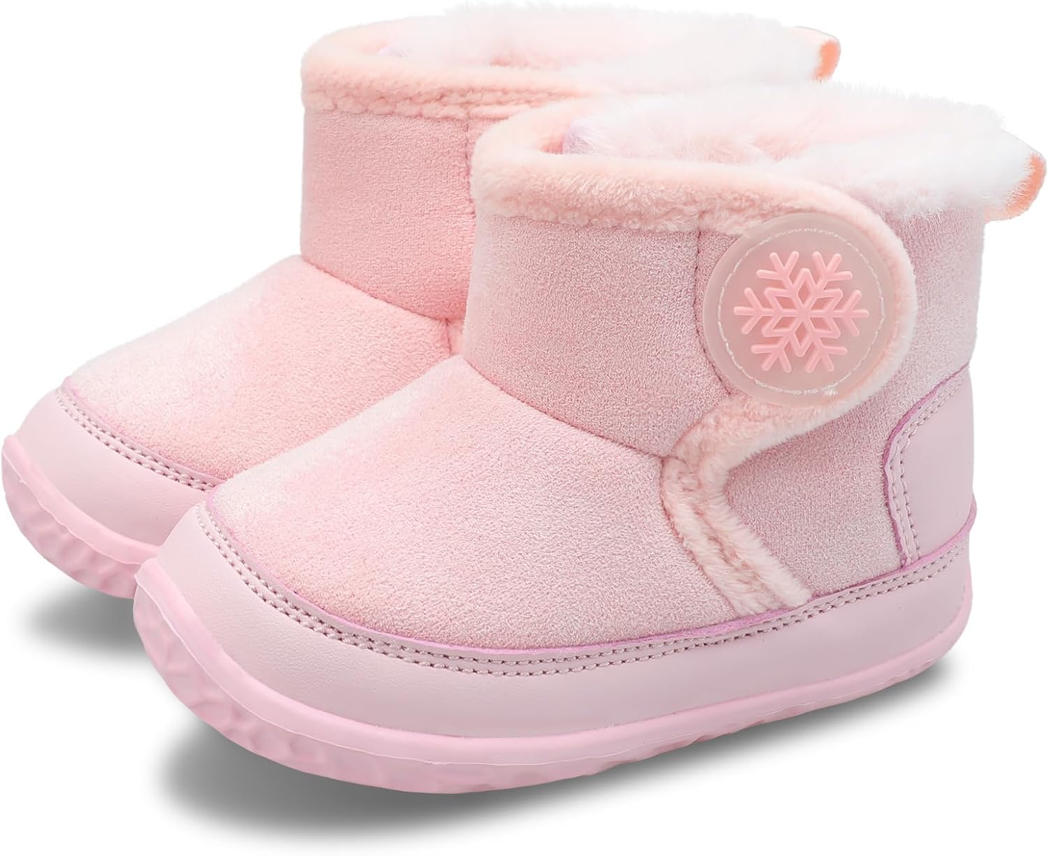 

L-RUN Детские ботиночки для малышей, мальчиков и девочек, высокие ботинки для маленьких детей, зимняя обувь для дома и улицы, теплые ботинки, Pink