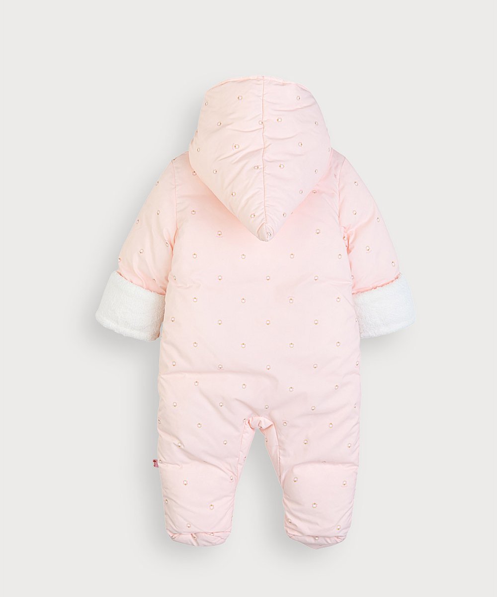 Утепленный комбинезон с капюшоном и принтом по всей поверхности Moimoln, Light Pink — фото 2