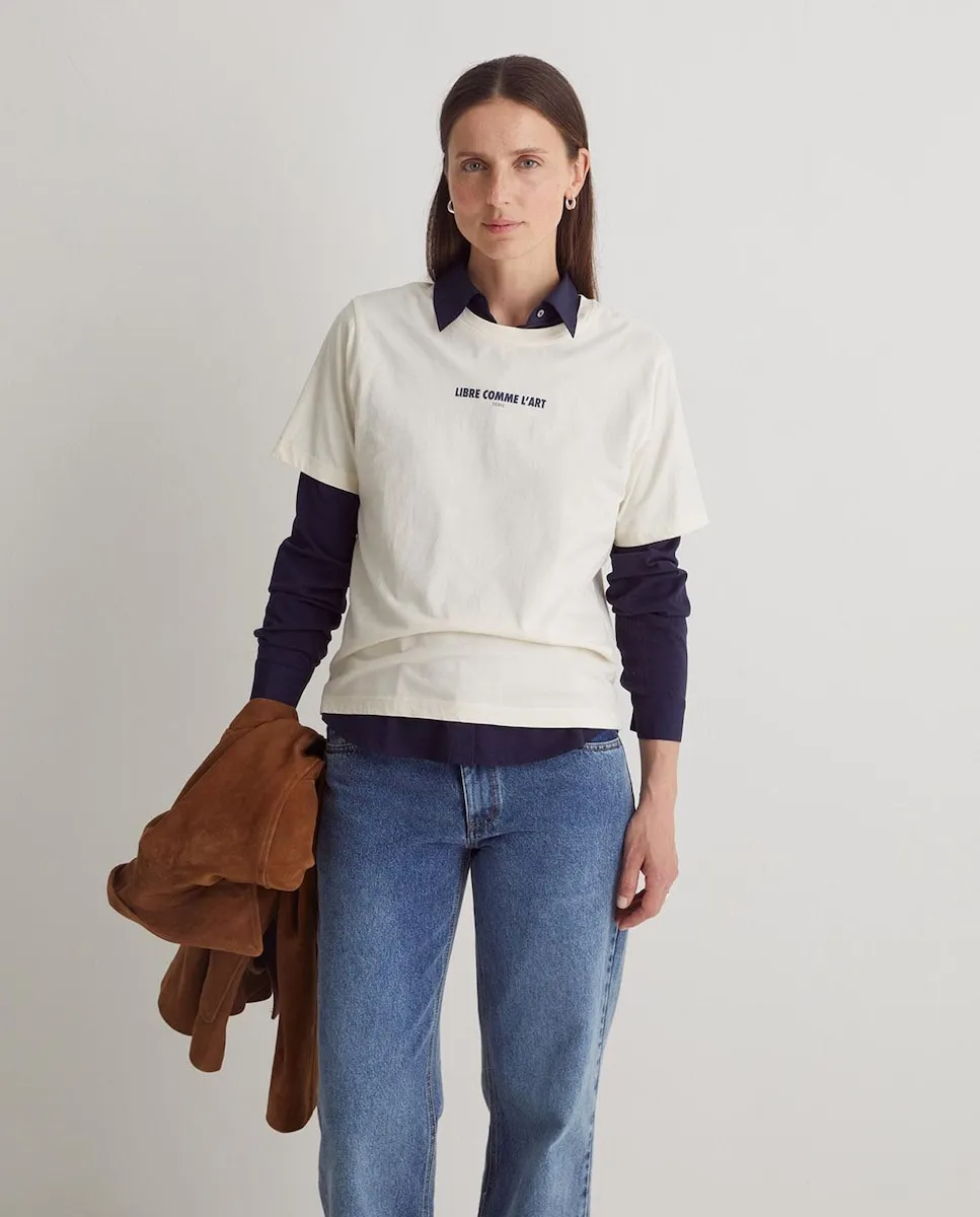 

Футболка для женщин с коротким рукавом и круглым вырезом Yerse, белый