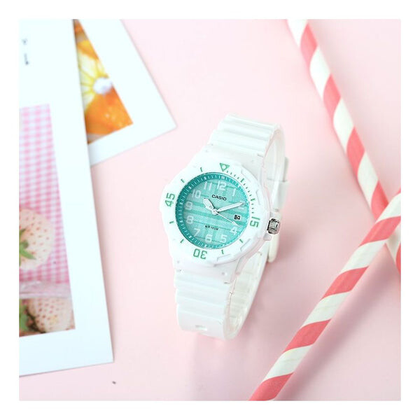 

Часы CASIO ue Resin Band Waterproof Green Peppermint Green Analog, зеленый