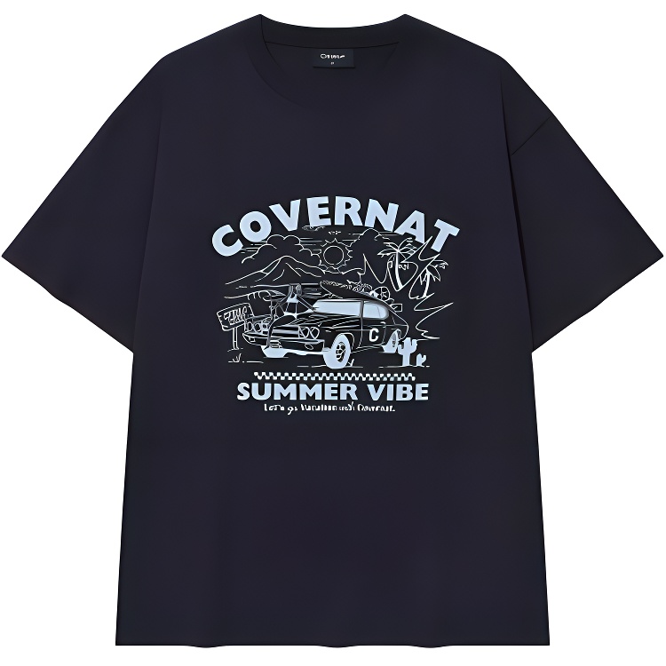 

COVERNAT Футболка мужская темно-морская синяя, Синий, COVERNAT Футболка мужская темно-морская синяя