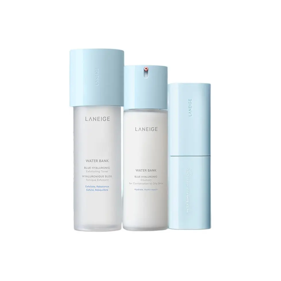 

LANEIGE LANZHI новый набор Aqua Cool Small Blue Shield для ухода за кожей, успокаивающий и стабилизирующий, комплект из 4 предметов