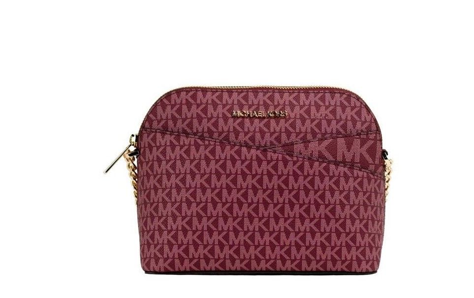 

Сумка через плечо Jet Set Medium Mulberry из ПВХ-кожи X Cross Dome Michael Kors