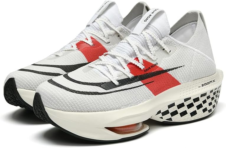 

Унисекс кроссовки с углеродной плитой для бега, дышащие кроссовки с воздушной подушкой, противоскользящие амортизирующие марафонские тренировочные кроссовки Generic, белый