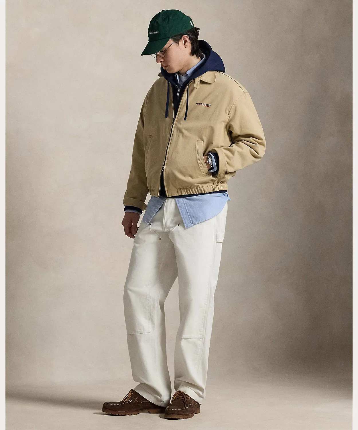 Куртка Big Fit Polo Sport Twill, Ralph Lauren, хлопок, коричневая — фото 3