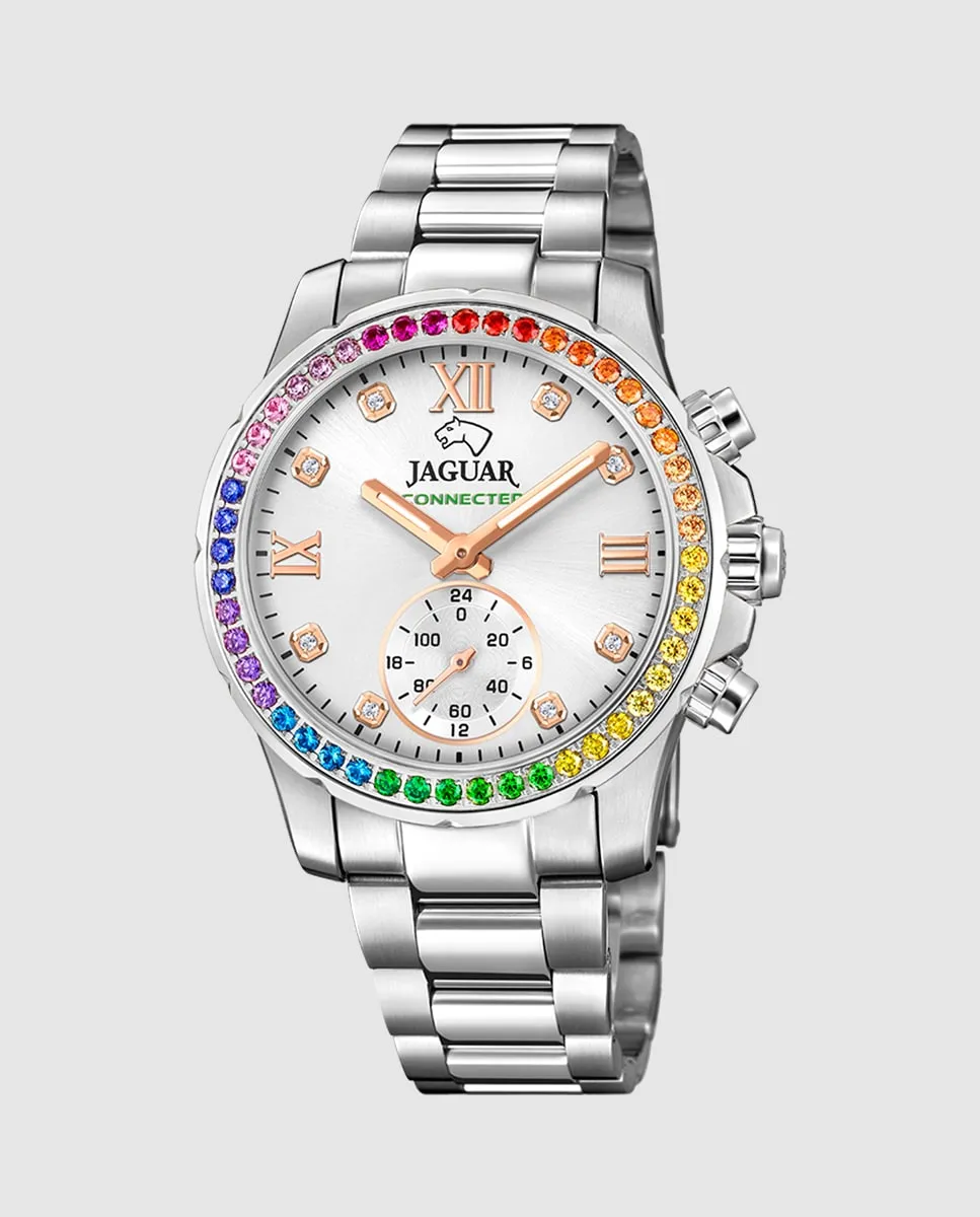 

J980/4 Connected Lady серебристо-стальные женские часы Jaguar, серебряный