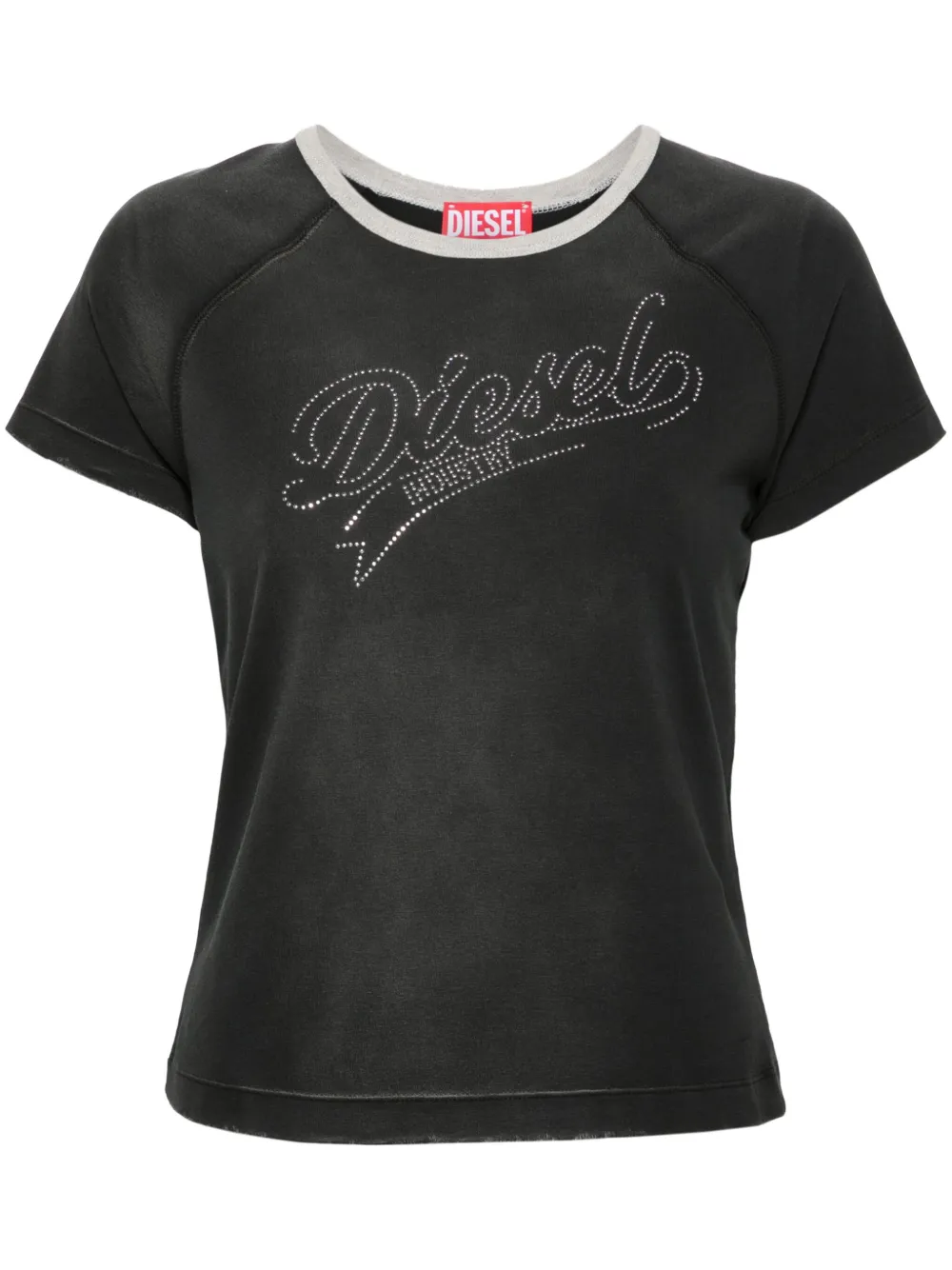 

Футболка со стразами DIESEL, черный