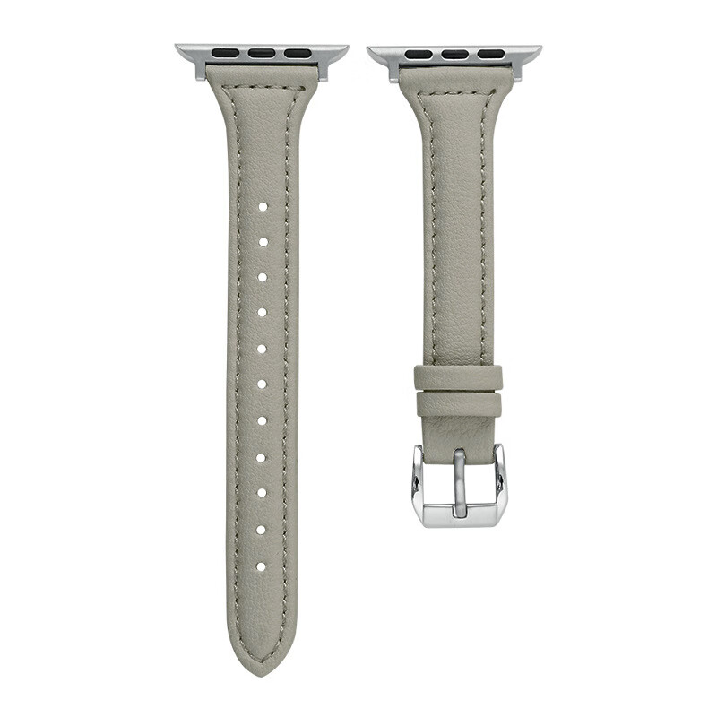 

IBOANN Часы Strap Apple Compatibility Genuine Leather Material 257mm, Gray
