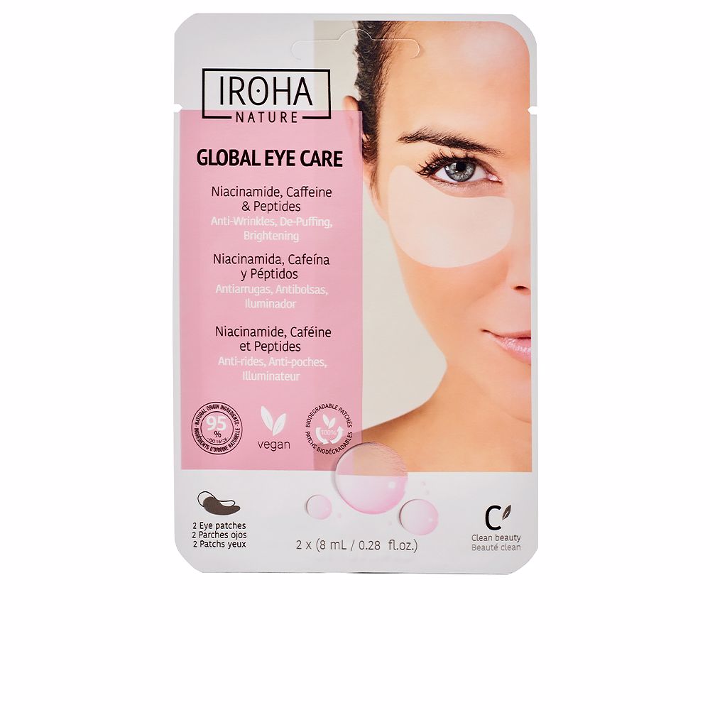 

Контур вокруг глаз Global eye care niacinamide, caffeine & peptides Iroha nature, 2 шт