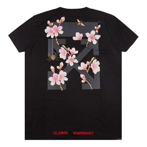 

Футболка back cherry blossoms arrows sketch print short sleeve Off-White, черный