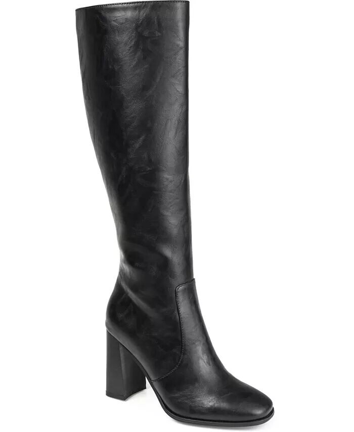 Женские сапоги Karima Extra Wide Calf до колена Journee Collection, черный