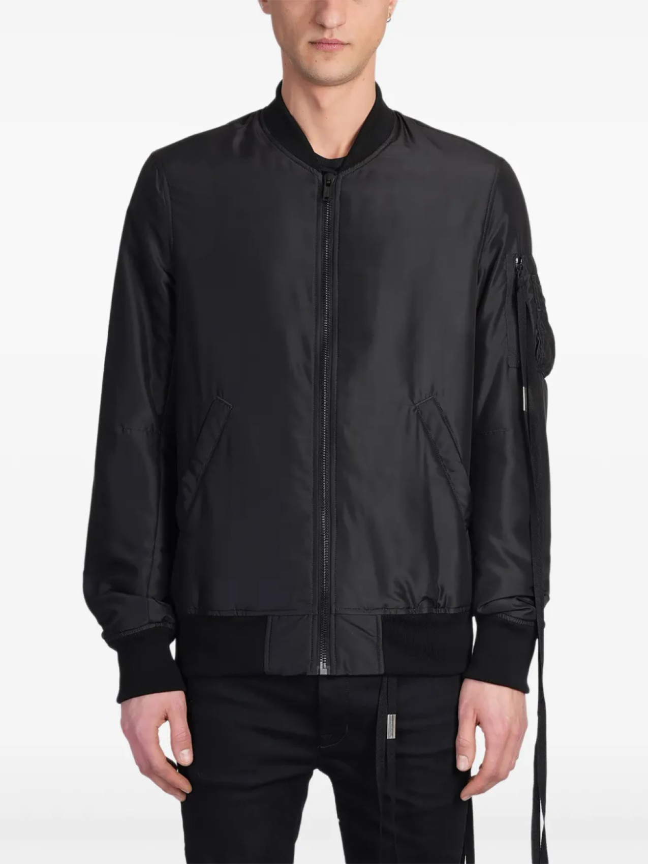 

Атласный бомбер Ann Demeulemeester, черный