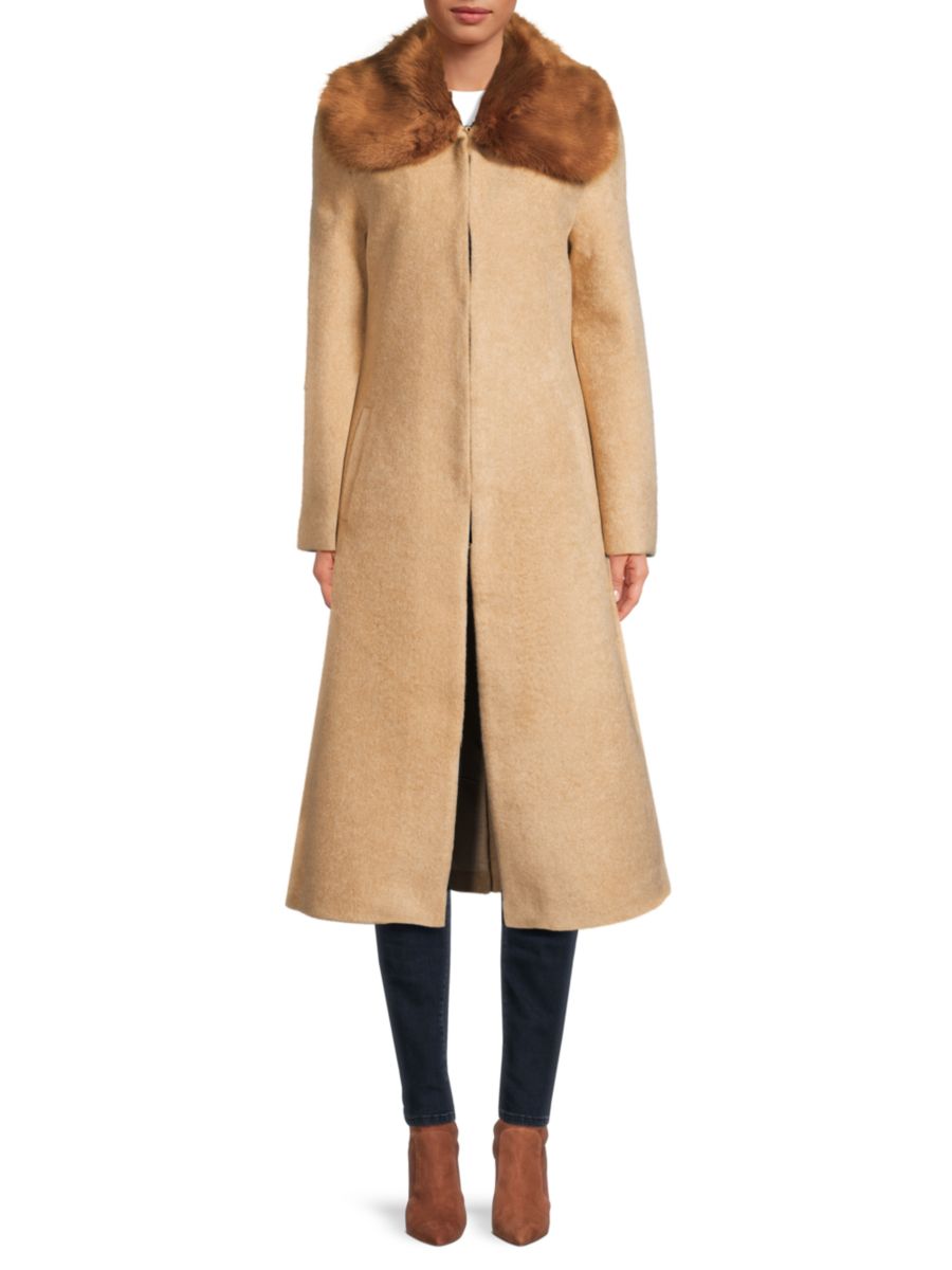 

Длинное пальто с воротником из искусственного меха Unreal Fur, цвет Caramel, Коричневый, Длинное пальто с воротником из искусственного меха Unreal Fur, цвет Caramel