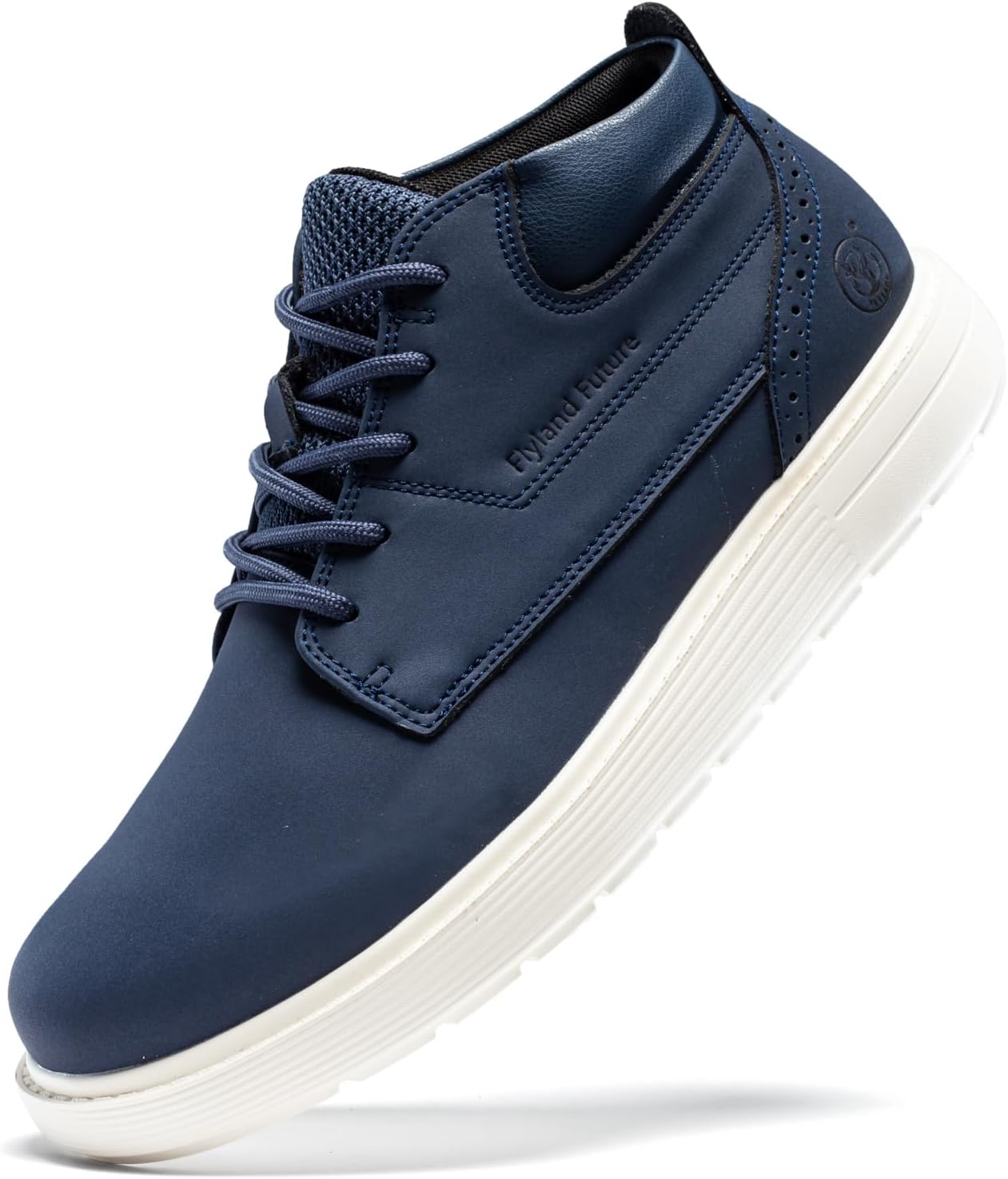 

Мужские ботинки-чукка, повседневные модные кроссовки на шнуровке, кожаные ботильоны, легкие туфли для ходьбы и вождения Oimkoi, синий