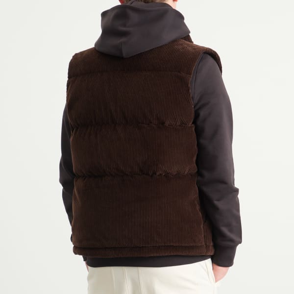 Жилет Agen vest maxi corduroy gilet Moncler, коричневый — фото 3